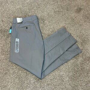 NWT Oak Hill Tech Pant Mens 42x30 Gray Straight Fit Stretch Wicking Zip Pockets
